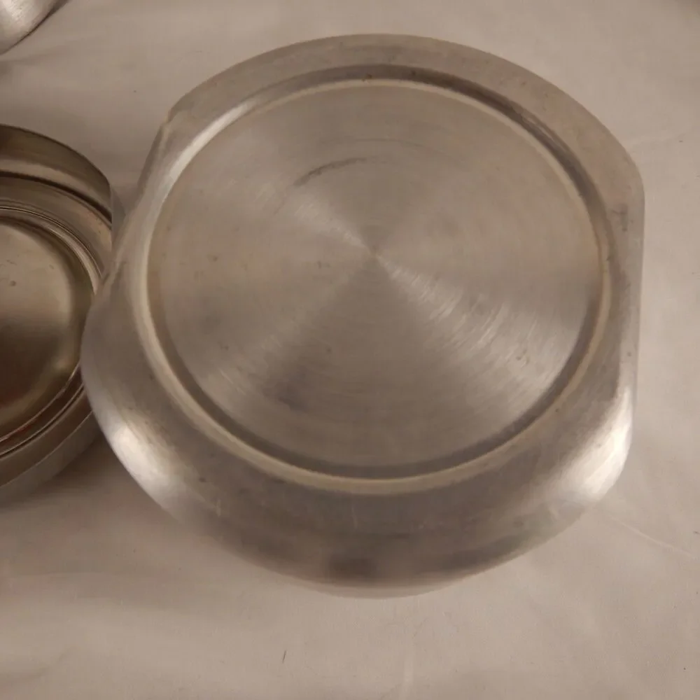 Kromex Aluminum Canisters Set of 4 Coffee Tea Sugar Flour MCM Retro